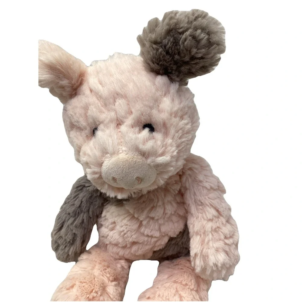 Mary Meyer Putty Piglet Nursery Pink & Gray Pig Stuffed Plush Animal Soft 10